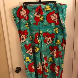 Little mermaid fleece pajama pants